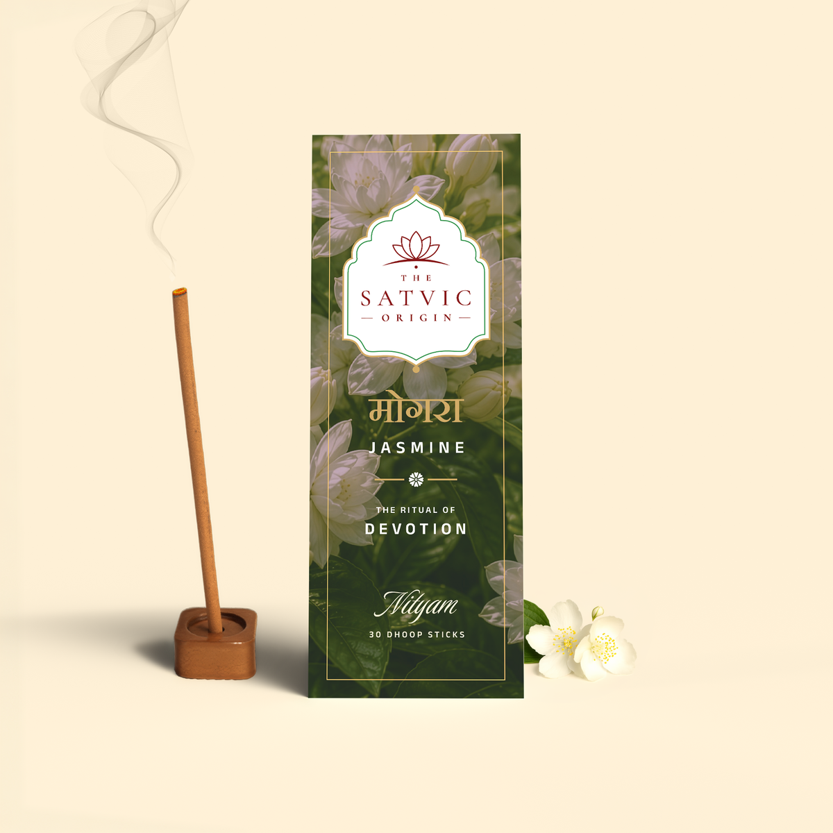 Jasmine Dhoop Incense | Mogra, 30 Sticks