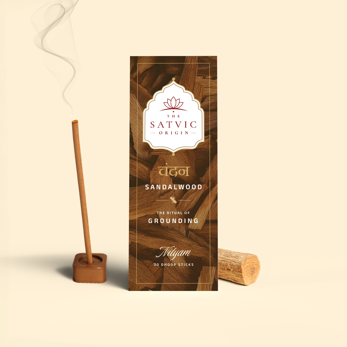 Sandalwood Dhoop Incense | Chandan, 30 Sticks